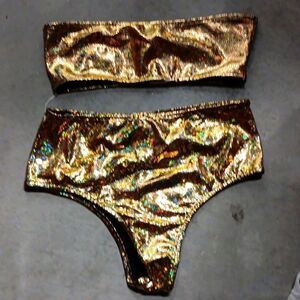 Metallic 2 Piece Set Swim Club Dance